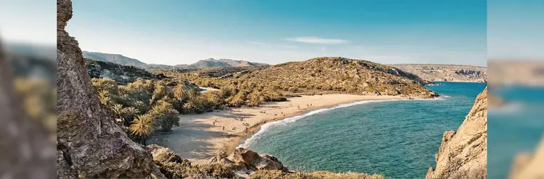 Vai Beach in eastern Crete, Greece.