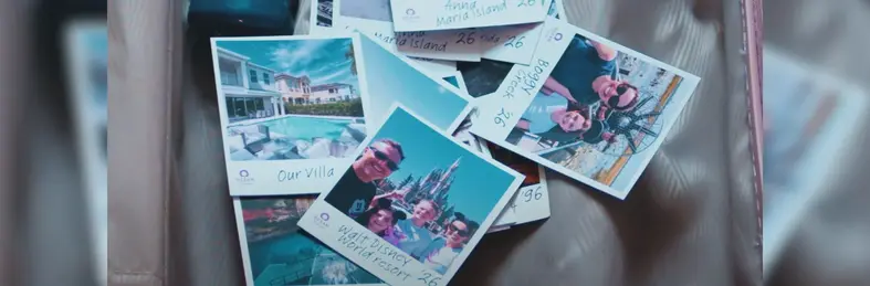 Ocean Florida-branded polaroids from a family holiday to Florida.