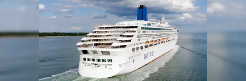 The stern of Aurora, a P&O Cruises ship.