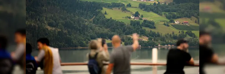 Guests on the deck of P&O Cruises' Iona vessel.