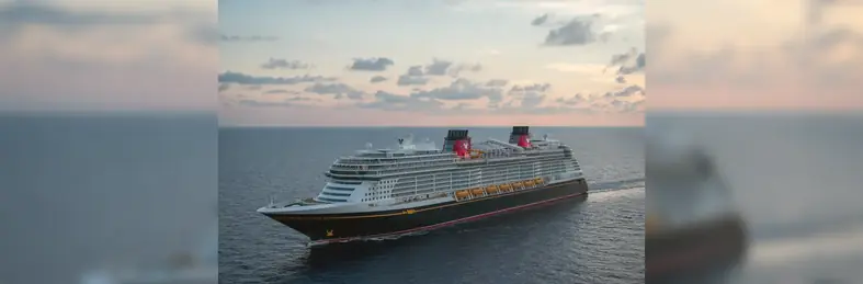 Exterior of Disney Wish Cruise Ship