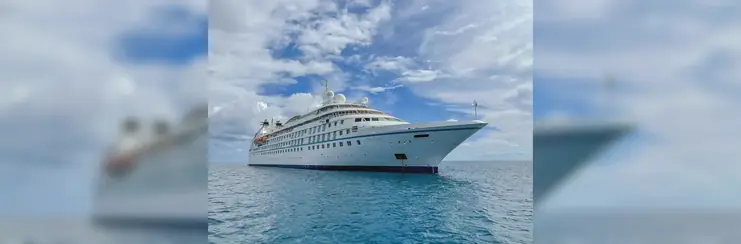 Windstar Cruises' Star Breeze sailing on a sunny day