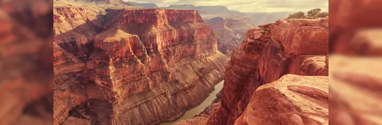 A deep red canyon in the USA
