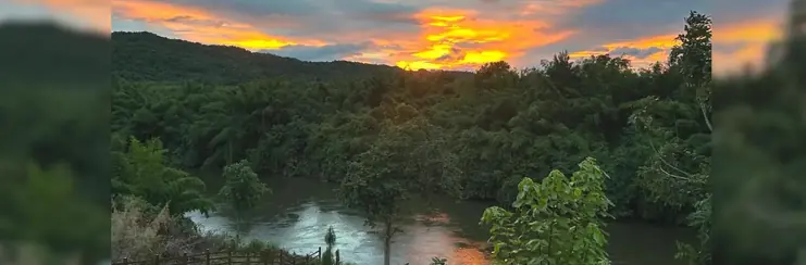 The River Kwai at sunset