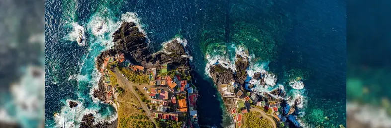 The small coastal village of Punta Brava, located on the northern coast of Tenerife in the Canary Islands, Spain. 