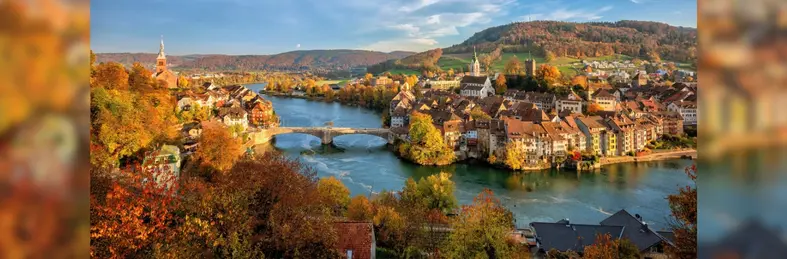 The Rhine river in autumn 