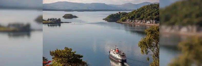 Hebridean vessel sailing towards the Highlands