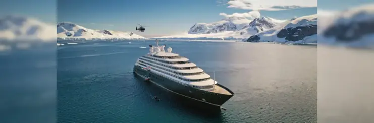 Scenic vessel in Antarctica 