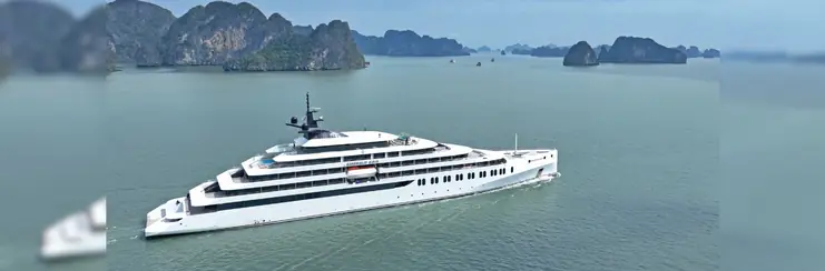 Emerald Cruises Emerald Kaia sailing in preparation for her inaugural sailing