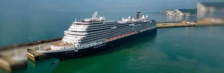 The NSDM docked at port in Dover
