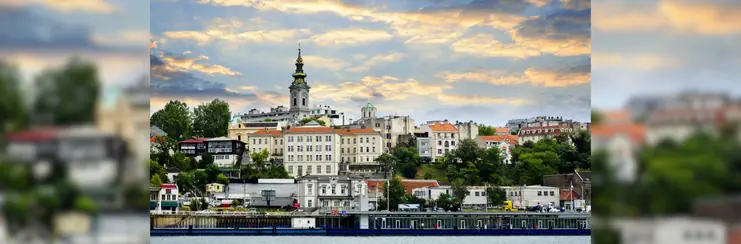 A photo of Belgrade along the Danube River