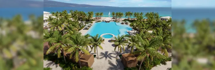 A rendered image of Sandals South Coast Resort after renovations.