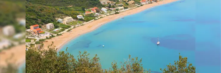 The coastline of Corfu