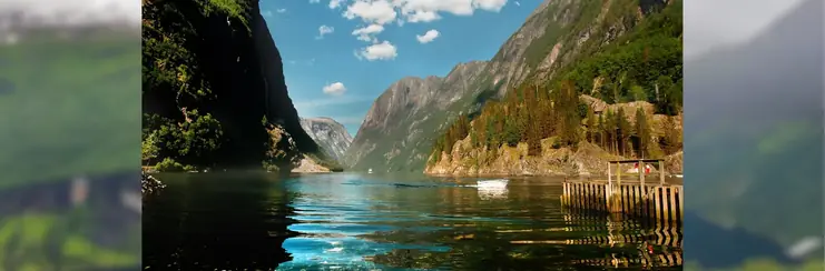 Norwegian Fjords on a sunny day