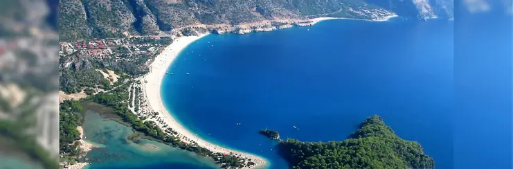 A beach in Olu Deniz in Dalaman, Turkiye