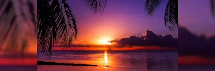 A sunset in Tahiti
