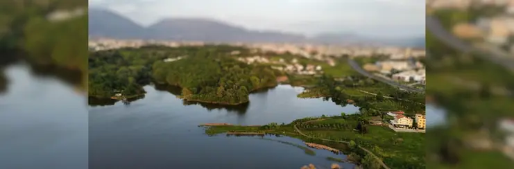 An aerial view of Tirana, Albania