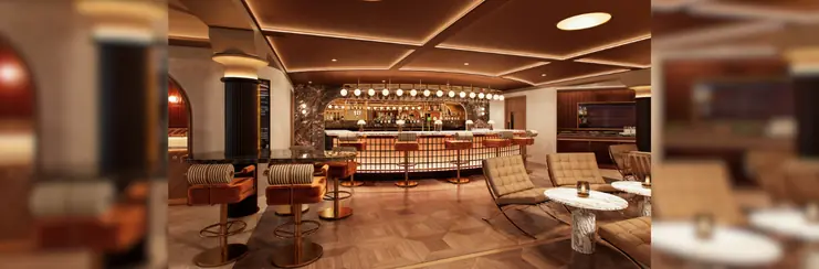 A render of the lounge to be opened at London City Airport in 2027