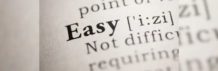 'Easy' in a dictionary