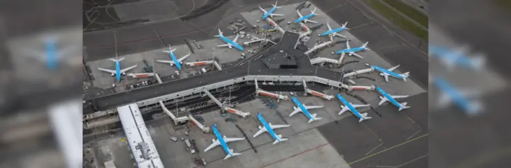 KLM terminal at Amsterdam Schiphol Airport