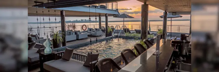 Scenic Aura Vitality Pool, sunset