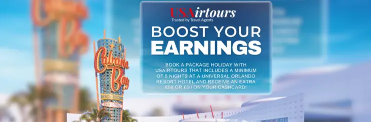 USAirtours boost your earnings incentive