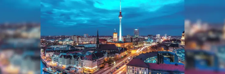 Berlin city at night