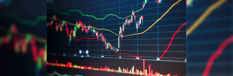 Digital graph displaying an upwards trajectory