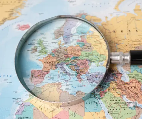 Aerial shot of a cruise ship.