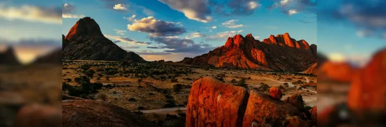 Image of a desert road in Namibia