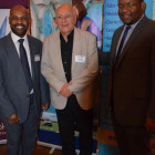 Winner of the Barbados FAM Trip place was Victor Kaye from Gadabouts Travel (centre), with the tourist boards Cedric Lynch and Kyle Gittens