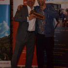 Ryan Amos from Flight Centre wins Chocolates from Simon Eddolls