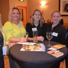 Gaynor Davies and Karen Cioma-Park from Chester Travel Connection, with Deva Travels Kerry Ccok, Caroline Jeacock and Liz Watts