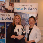 Prize winner Gaynor Bates, Thomas Cook, Bury with Rachel Hu, China National Tourist Board