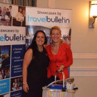 Hayley Anderson, All Leisure Holidays presenting Stephanie Robinson, Moorend Travel with a summer hamper