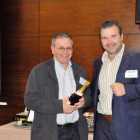 Adrian Smyth, Jetset (right) with Allan Winthrop, Fourways Travel who wins a bottle of Champagne