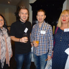 Nina Farrimond South African Tourism UK, networking with The Travel Houses Christopher Allen and Justin Hawkins, and Sue Watts from Cartwright Travel 